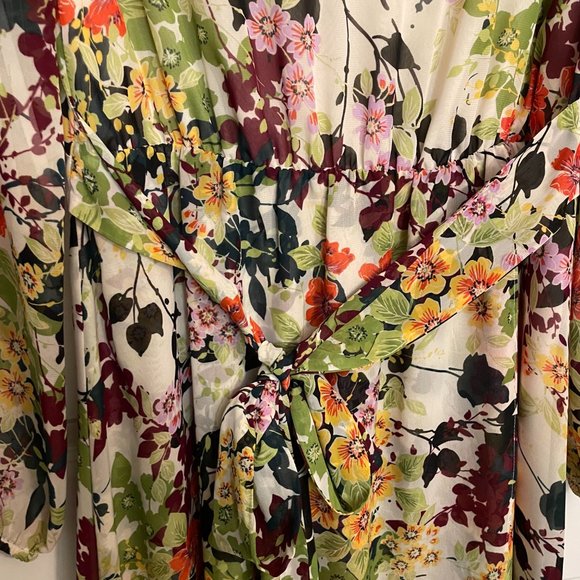 INC Size 8 Spring Floral Longsleeve Maxi Dress - Picture 8 of 9